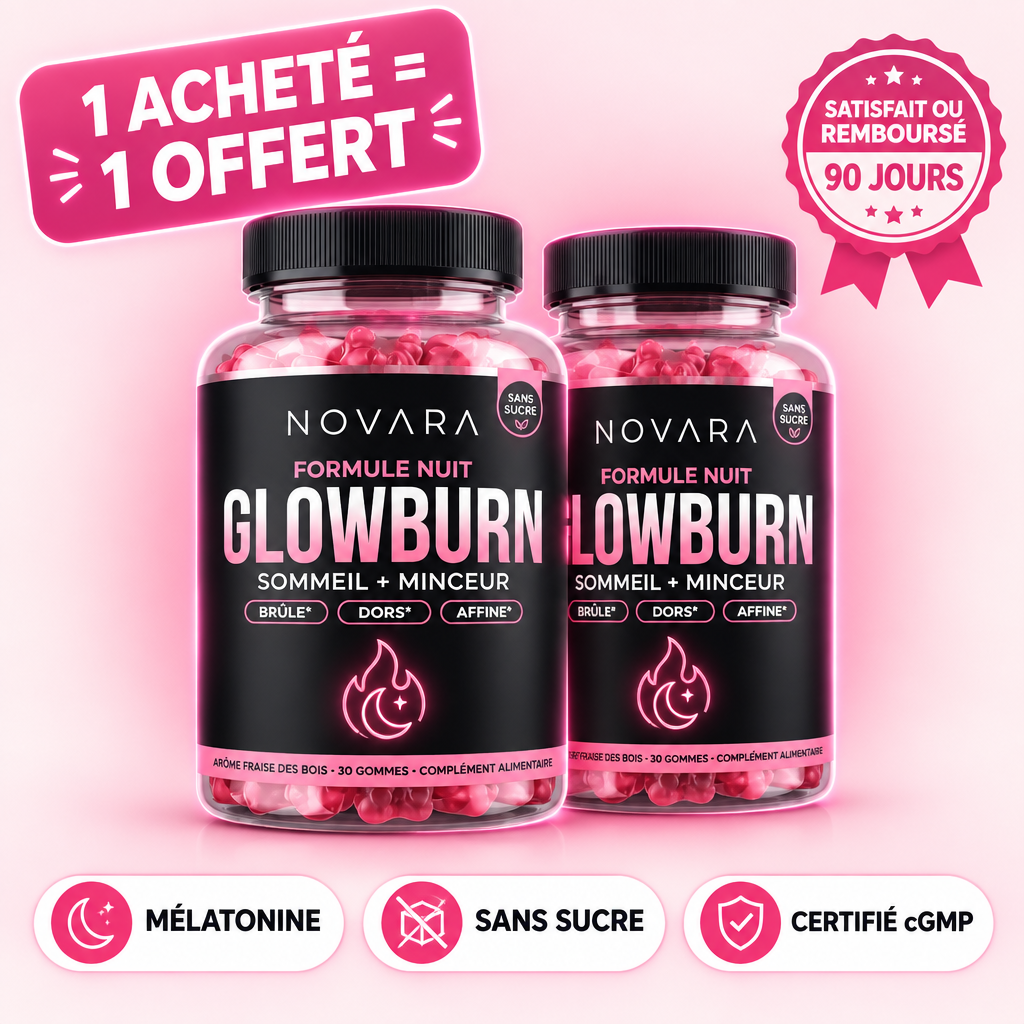 GlowBurn | Gummies brûle-graisses pour la nuit - Fraise des bois